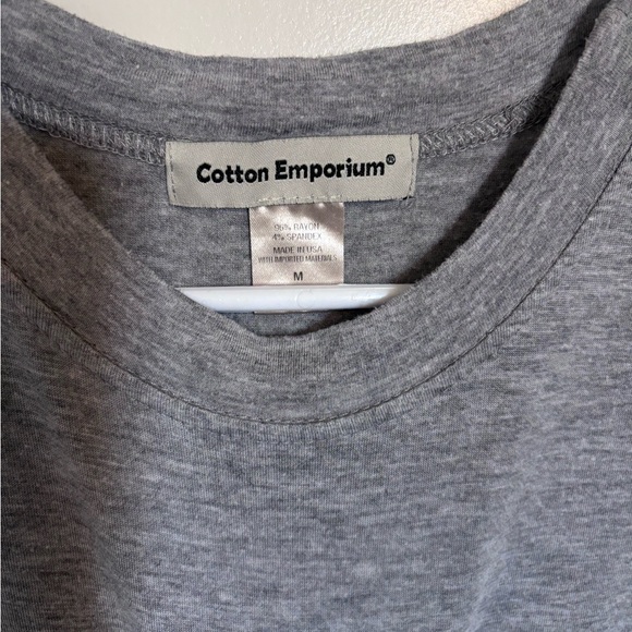 Cotton Emporium Gray Crew Neck T-Shirt - Picture 2 of 3